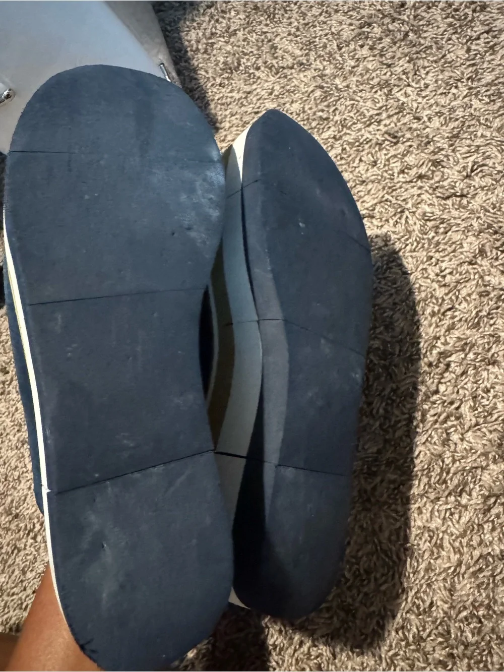 NakedFeet Flow In Navy Platform Sandals 8.5